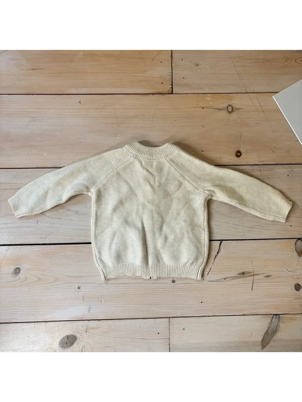 Gymboree NWT Baby Cream Chunky Knit Zip Cardigan Sweater Size 12-18 Months